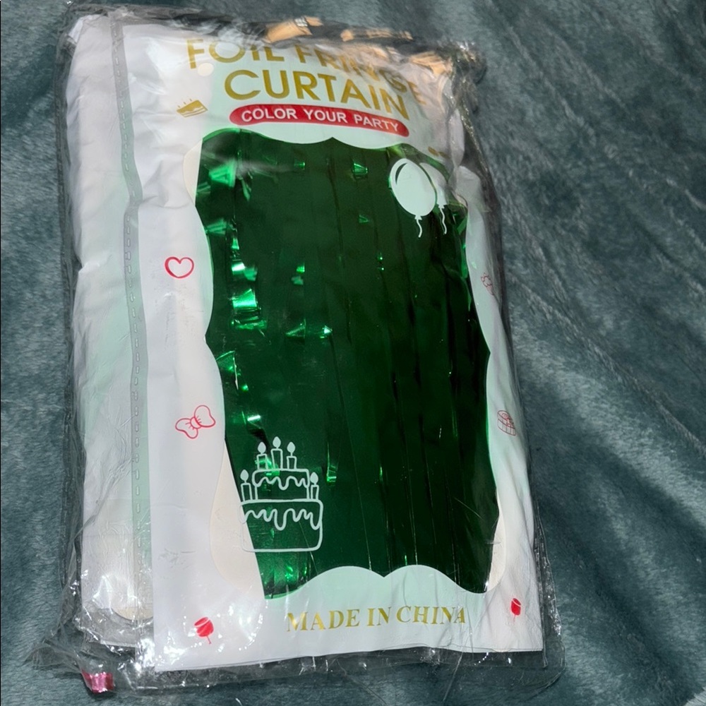 Shiny Green Party Curtain/Backdrop